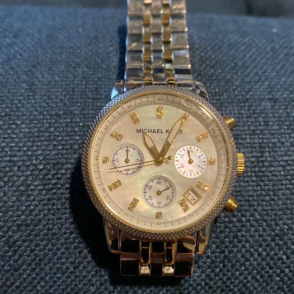 Michael kors two tone watch